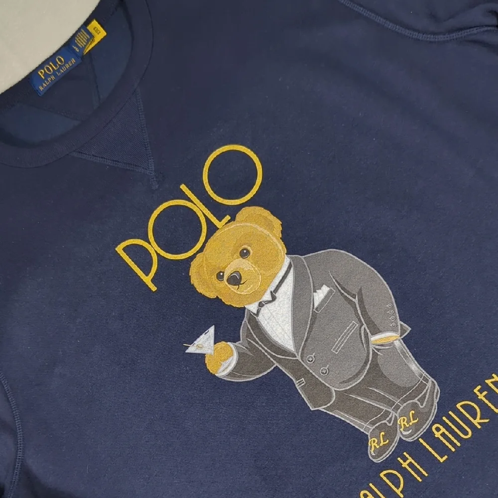 Polo Ralph Lauren Polo Bear Crew Neck‎ Navy Blue Sweatshirt Mens Size Large